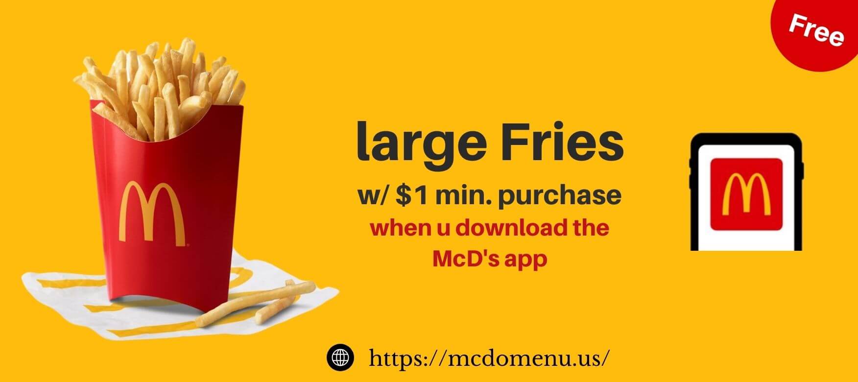 Mcdonald's Free fries